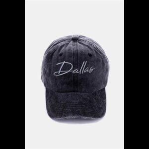 Zenana Washed DALLAS Embroidered Baseball Cap